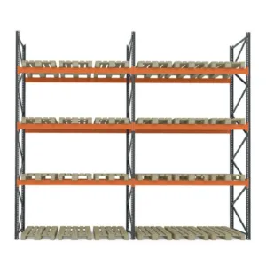 Estantería para almacenamiento de palets 5670 mm x Profundidad 1100 mm x Altura 5500 mm, 3300 kg/nivel/24 Europalets