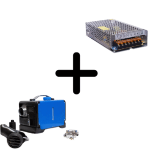 Paquete Siroco portátil cuadrado azul 12/24V + transformador 220 15ah -Impuesto ecológico incluido