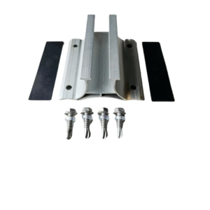 Abrazadera de aluminio para chapa ondulada 100 mm con EPDM + 4 tornillos autoperforantes