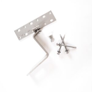 Abrazadera regulable para tejado de tejas compatible con carril R19 / R22 (abrazadera lateral)