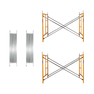 Andamio de acero 1800 L *900 l * 4000 h con 4 diagonales y 2 plataformas