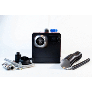 Calentador inteligente premium cuadrado portátil Siroco 8 kW – 12V, pantalla Bluetooth, carcasa de aluminio y bujía Kyocera – Impuesto ecológico incluido