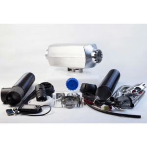 Calentador inteligente premium fijo Siroco 5 kW – 12V/24V + 220V, carcasa de aluminio y bujía Kyocera – Impuesto ecológico incluido
