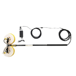 Cepillo doble para limpieza de paneles fotovoltaicos con cable de alimentación Motor con cepillos y Mango telescópico hasta 75 m