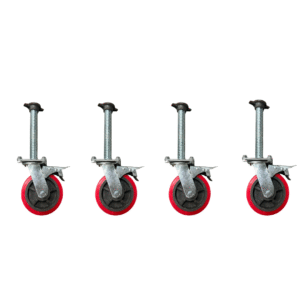 Juego de 4 ruedas de andamio de acero con freno de 6 pulgadas (145 MM)