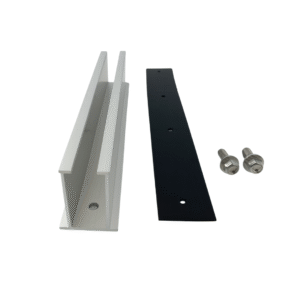 Minicarril 400 mm altura 50 mm con goma protectora y 2 tornillos autoperforantes M8 63*38
