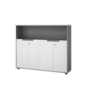 Mueble de oficina de 4 puertas / cómoda de 4 puertas y espacio para librería diseño moderno y elegante calidad premium dimensiones 1600*400*1200