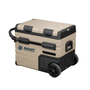 Nevera portátil para coche con compresor Smart Cooler, bluetooth, ruedas y doble zona de refrigeración, capacidad 45L, impuesto ecológico incluido