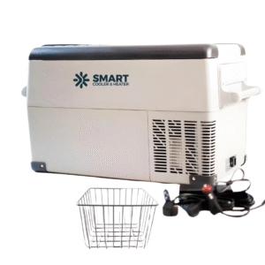 Nevera portátil para coche con compresor Smart Cooler CF35, 12/24V+220V, pantalla LCD y bluetooth, impuesto ecológico incluido