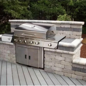 Parrilla- QTC5 5+1 zonas de cocción gas termómetro dimensiones totales 1545 X90 cm acero inoxidable