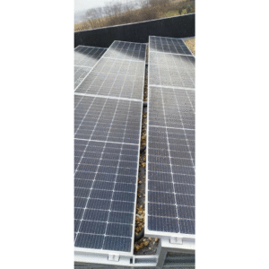 Sistema completo SUR 1X5 fijación de placas de lastre 5 paneles solares fotovoltaicos con un ángulo de 15 grados