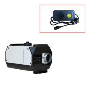 Calentador inteligente premium portátil Siroco cuadrado blanco 8 kW – 12V/24V + 220V, carcasa de aluminio y bujía Kyocera – Impuesto ecológico incluido