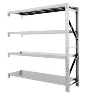 Extensión estantería para almacenamiento en acero inoxidable 304, 200 kg/nivel apto para HORECA