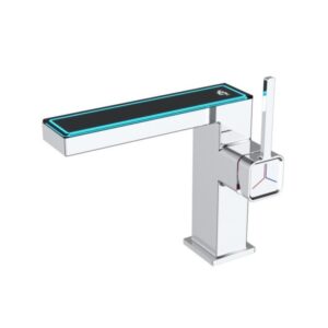 Grifo moderno con pantalla LED para temperatura, montaje en un solo orificio