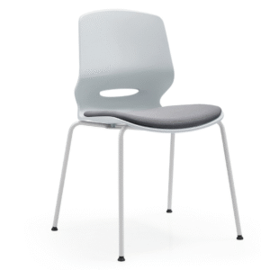 Silla de oficina ergonómica, fija con patas de metal, diseño moderno y elegante, calidad premium, dimensiones 400*440*835 mm
