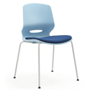 Silla de oficina ergonómica, fija, con patas de metal, diseño moderno y elegante, de calidad premium, dimensiones 400*440*835 mm