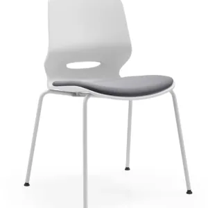 Silla de oficina ergonómica, fija, con patas metálicas, diseño moderno y elegante, calidad premium, dimensiones 400*440*835 mm