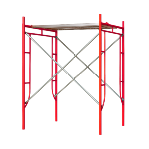 Andamio móvil de acero H2000L1800W1524 mm con 2 juegos de diagonales y una plataforma -paso por debajo