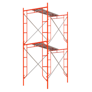 Andamio móvil transitable de acero H4000L1800W900 mm con 4 juegos de diagonales y 2 plataformas