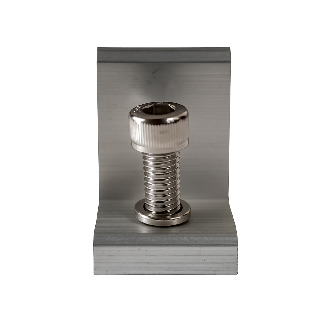 Abrazadera de aluminio compatible con carril R19-R22 5