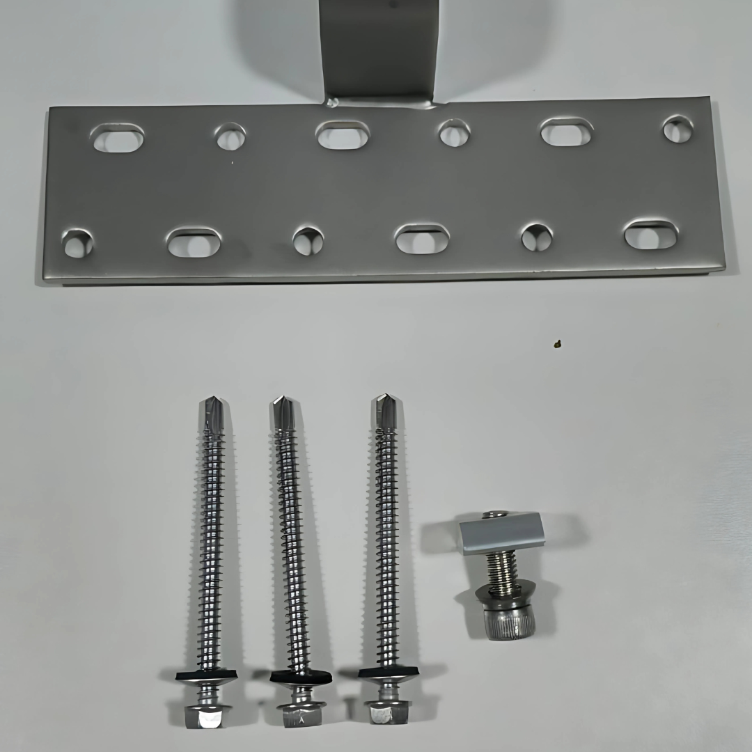 Abrazadera para tejado de tejas compatible con carriles 1