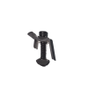 Abrazadera terminal negro Abrazaderas de panel solar fotovoltaico de aluminio de 28-40 mm