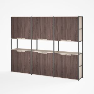 Armario con 6 puertas y biblioteca integrada diseño moderno y elegante calidad premium dimensiones 24004002000