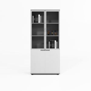 Armario de 2 puertas parte superior con puertas de cristal diseño moderno y elegante