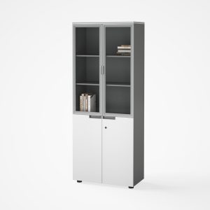 Armario de 2 puertas parte superior con puertas de cristal diseño moderno y elegante
