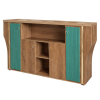 Armario de almacenamiento SMART HEATER – tablero melaminado con acabado PU verde & madera natural