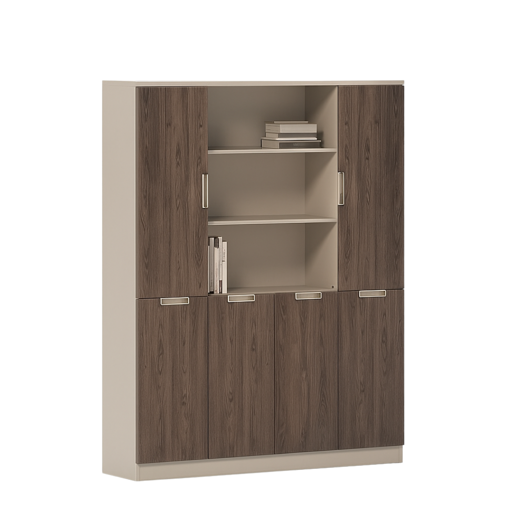 Armario moderno de cuatro puertas de aglomerado melaminado Armario moderno de cuatro puertas de aglomerado melaminado