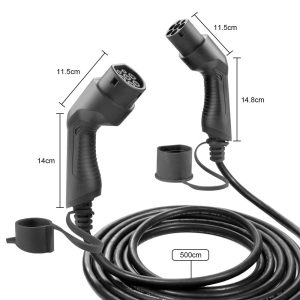 Cable de carga para coche eléctrico Tipo 2 a Tipo 2 32A trifásico 22KW