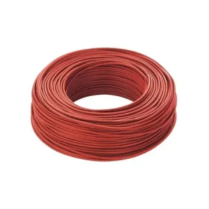 Cable solar fotovoltaico 1000 V espesor 6 mm rojo vendido en múltiplos de 25 m