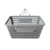 Cesta de la compra de plástico reciclable – 30L con asa de acero inoxidable