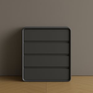 Cómoda de MDF y cuero PU – 4 cajones 55x40x81 cm