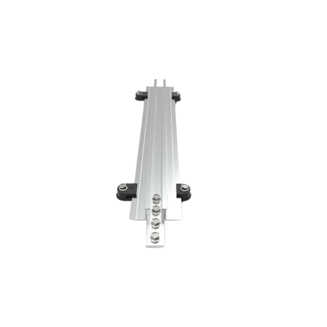Conector de carril SR con 4 tornillos autorroscantes 1 Conector de carril SR con 4 tornillos autorroscantes