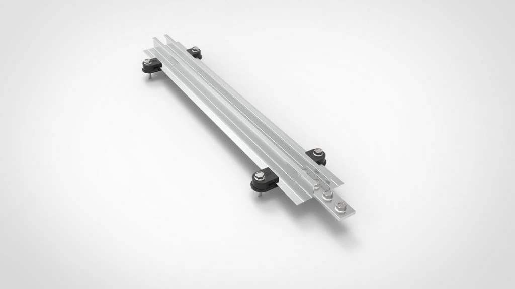 Conector de carril SR con 4 tornillos autorroscantes 2 Conector de carril SR con 4 tornillos autorroscantes