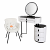 Conjunto BELLA & ROSALIE – tocador con espejo LED y silla cómoda
