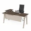 Conjunto Evo space amp Prestige escritorio con armario móvil y silla ergonómica de piel ecológica negra ajustable