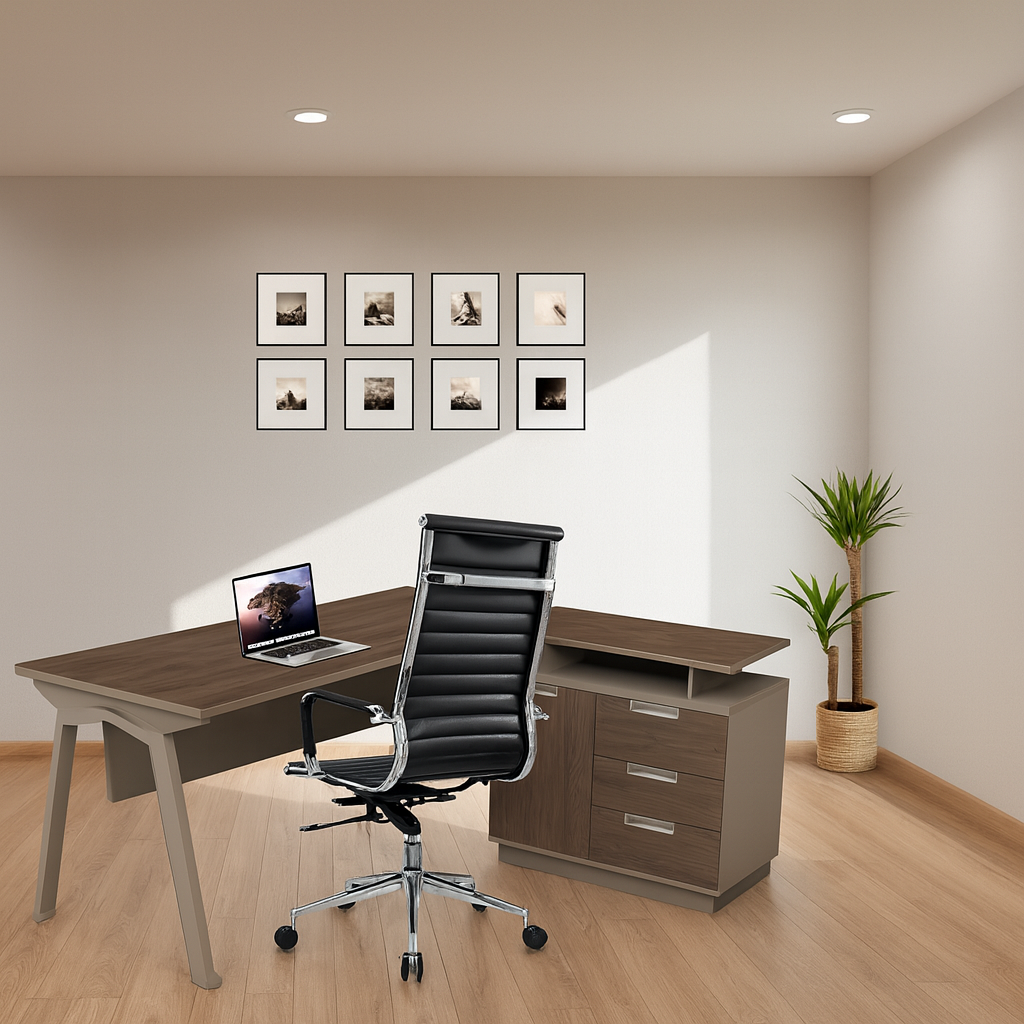 Conjunto de muebles de oficina de diseño moderno y elegante calidad premium 1