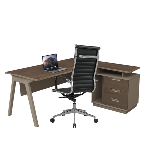 Conjunto de muebles de oficina de diseño moderno y elegante calidad premium