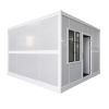 Contenedor plegable – con puerta de panel sándwich ventanas de PVC e instalación eléctrica – 2450 × 3000 × 2470 mm