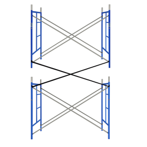 Diagonal de conexión entre andamios