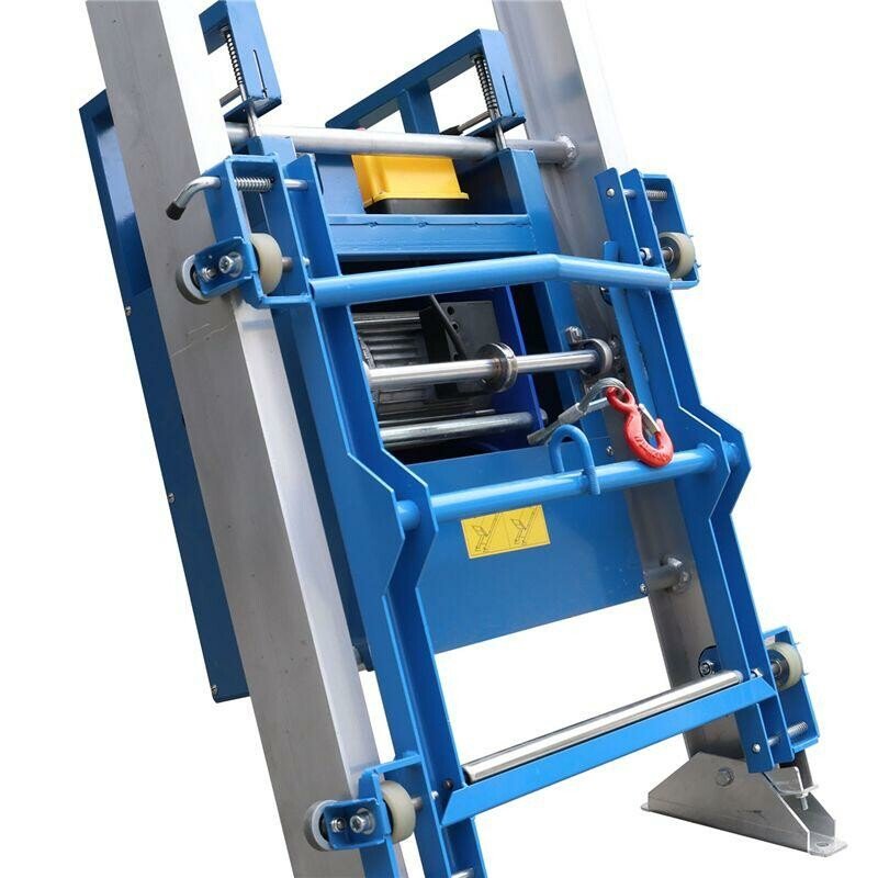 Elevador eléctrico de aluminio altura maxima 18 m con angulo variable + carro de transporte para paneles fotovoltaicos + carro de transporte de carga 2