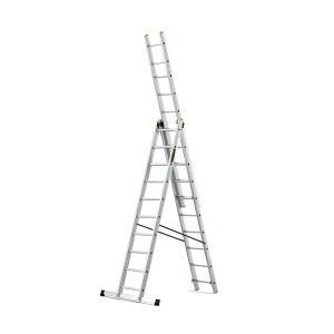 Escalera profesional de aluminio 3 tramos 3 x 10 peldaños