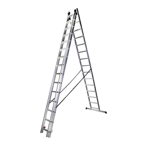 Escalera profesional de aluminio 3 tramos 3 x 15 peldaños