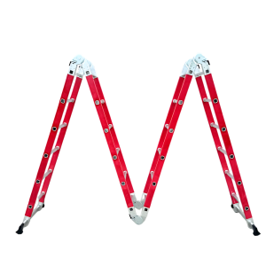 Escalera profesional de fibra de vidrio de 4x6 escalones