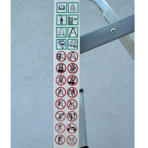 Escalera profesional plegable de aluminio – 8 peldaños – Estructura metálica resistente