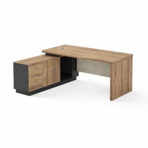 Escritorio Ejecutivo SMART HEATER – Tablero de melamina de 50 mm y armario lateral