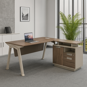 Escritorio con armario auxiliar móvil diseño moderno